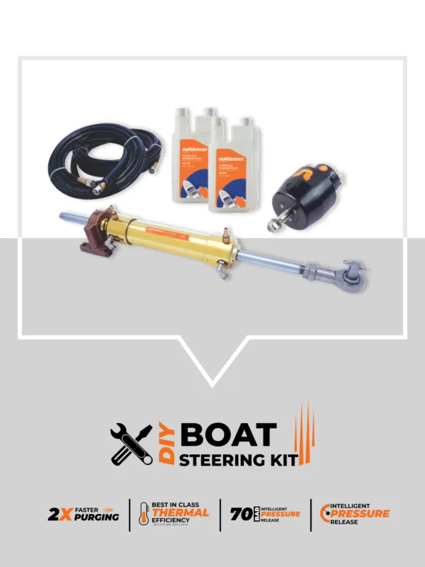 HYDRAULIC STEERING SYSTEM FOR SINGLE INBOARD | Brass| For Engines upto 400 Hp