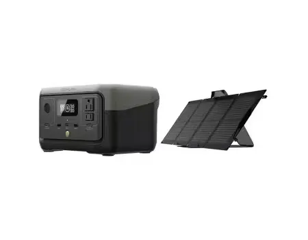 EcoFlow RIVER 2 Portable Power Station (300W,256Wh) with 110W Solar Panel
